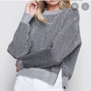 NWT Good American All That Glitters Sweater Zipper